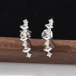 925 Sterling Silver Clear Cubic Zirconia Stud Earrings