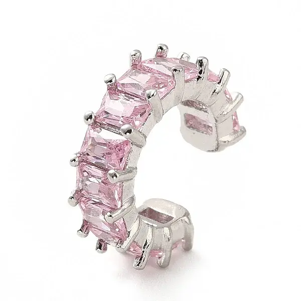 Cubic Zirconia Tennis Cuff Earrings