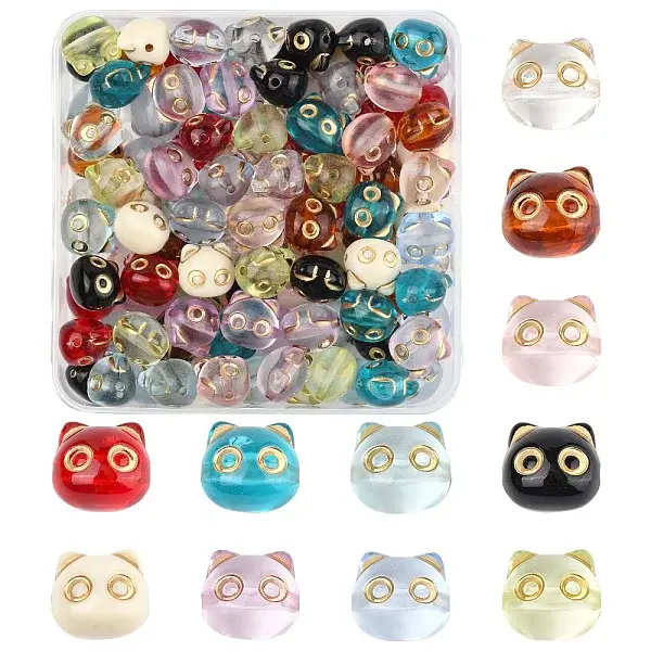 110Pcs 11 Colors Transparent Acrylic Beads
