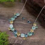 Flower Alloy Enamel Jewelry Set