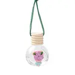 Empty Glass Perfume Bottle Pendants with Wood Cap