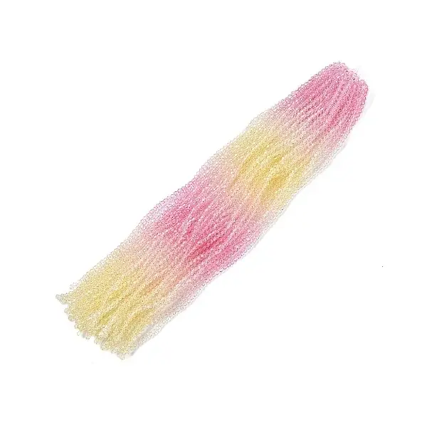 Gradient Color Baking Painted Glass Bead Strands