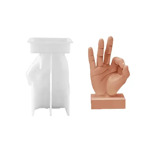 OK Gesture Display Silicone Statue Molds