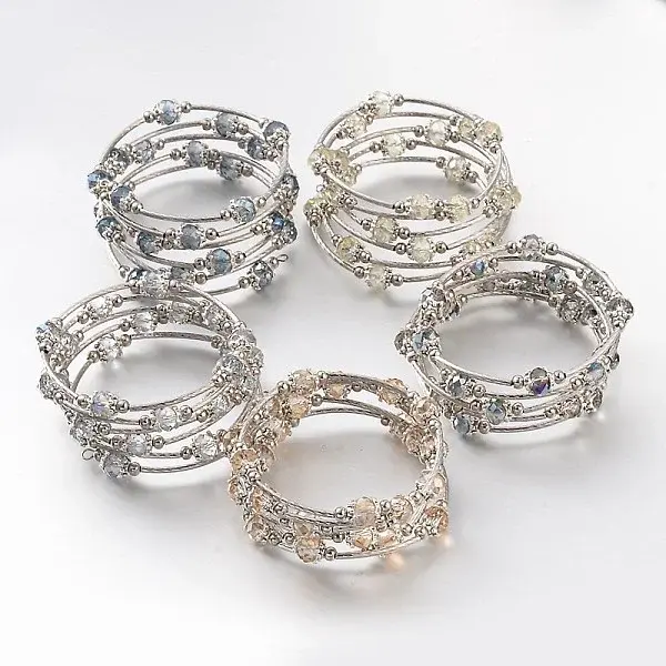 More Loops Glass Beads Wrap Bracelets