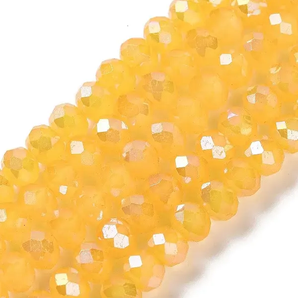 Baking Electroplate Glass Beads Strands