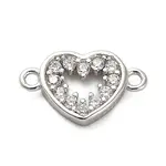 925 Sterling Silver Micro Pave Cubic Zirconia Connector Charms
