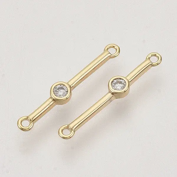 Brass Cubic Zirconia Links connectors