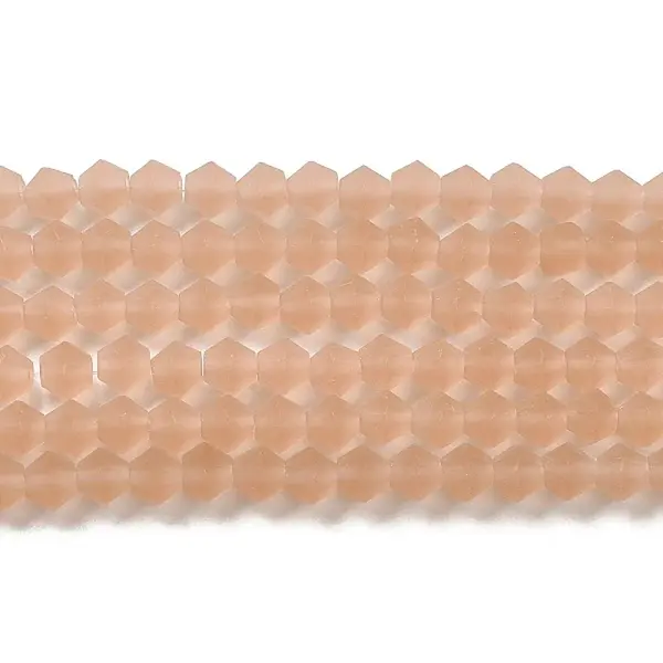 Imitate Austrian Crystal Frosted Glass Beads Strands