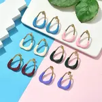 304 Stainless Steel Enamel Stud Earrings