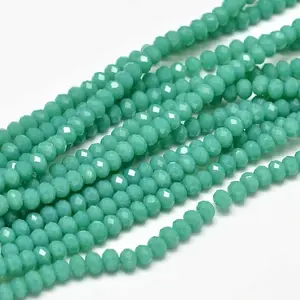 Faceted Rondelle Glass Beads Strands