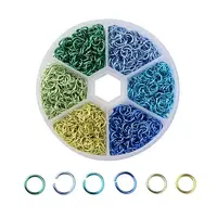 6 Colors Aluminum Wire Open Jump Rings