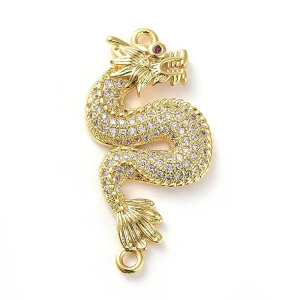Brass Micro Pave Cubic Zirconia Links connectors