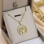 Brass Micro Pave Clear Cubic Zirconia Tree of Life Pendants