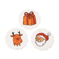 100Pcs Christmas Theme Paper Printed Gift Tags