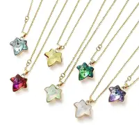 Maple Leaf Glass Pendant Necklaces