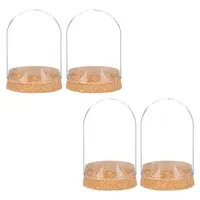 4 Sets 2 Style Glass Dome Cover