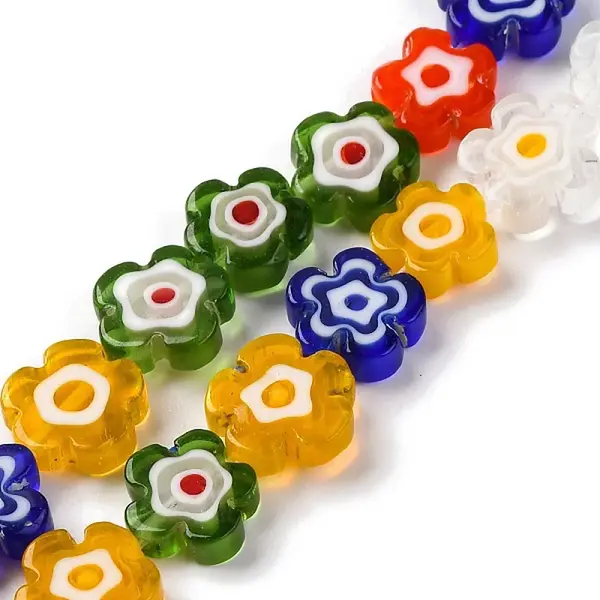 Handmade Millefiori Lampwork Beads Strands
