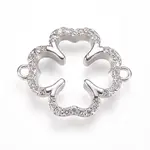 Brass Micro Pave Cubic Zirconia Links