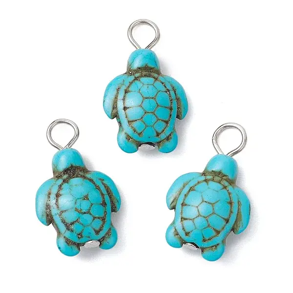 Dyed Synthetic Turquoise Pendants