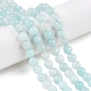 Natural White Jade Bead Strands