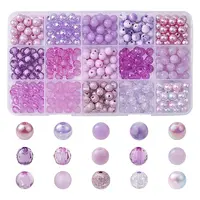 375Pcs 15 Styles Acrylic Beads