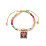Glass Seed Braided Bead Bracelet
