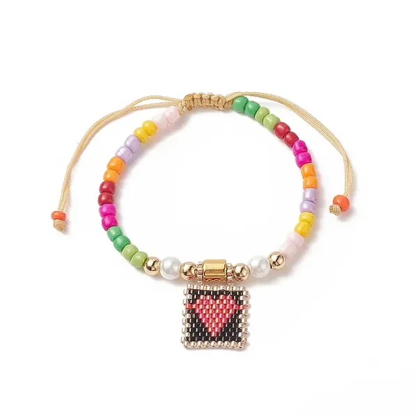 Glass Seed Braided Bead Bracelet