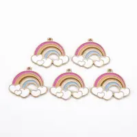 Rack Plating Alloy Enamel Pendants
