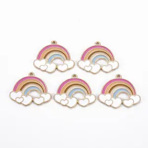 Rack Plating Alloy Enamel Pendants