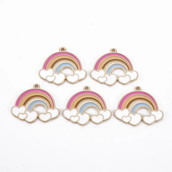 Rack Plating Alloy Enamel Pendants
