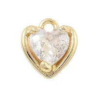 Brass Micro Pave Cubic Zirconia Pendants