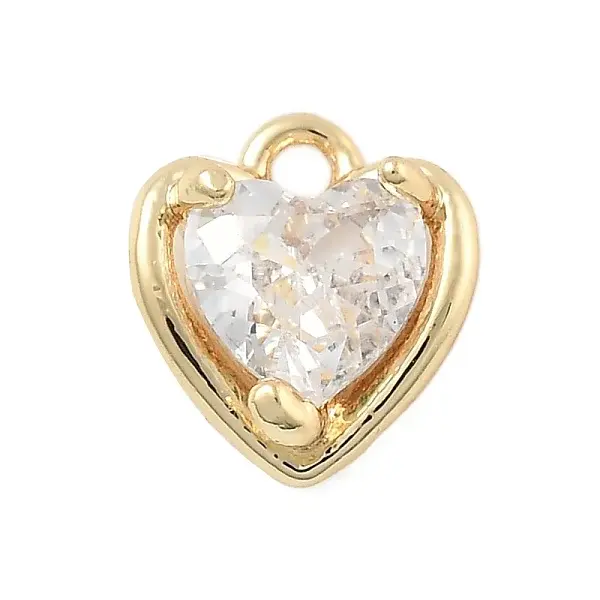 Brass Micro Pave Cubic Zirconia Pendants