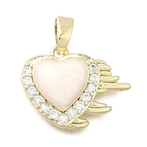 Brass Micro Pave Cubic Zirconia Pendants