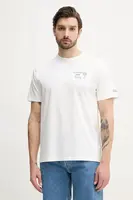 Bavlněné tričko MC2 Saint Barth bílá barva, s aplikací