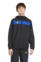 Dětská mikina adidas Performance černá barva, s kapucí, hladká, JX2223