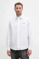 Bavlněná košile Karl Lagerfeld DISNEY pánská, bílá barva, relaxed, s klasickým límcem, 553270.605988