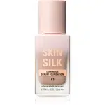 Makeup Revolution Skin Silk Serum Foundation lehký make-up s rozjasňujícím účinkem odstín F3 23 ml