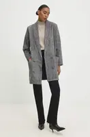 Kabát Answear.LAB dámský, černá barva, přechodný, dvouřadový