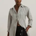 Košile Lauren Ralph Lauren dámská, béžová barva, regular, s klasickým límcem, 200970812