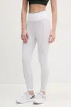 Tréninkové legíny Calvin Klein Performance bílá barva, hladké, 00GWS4L643