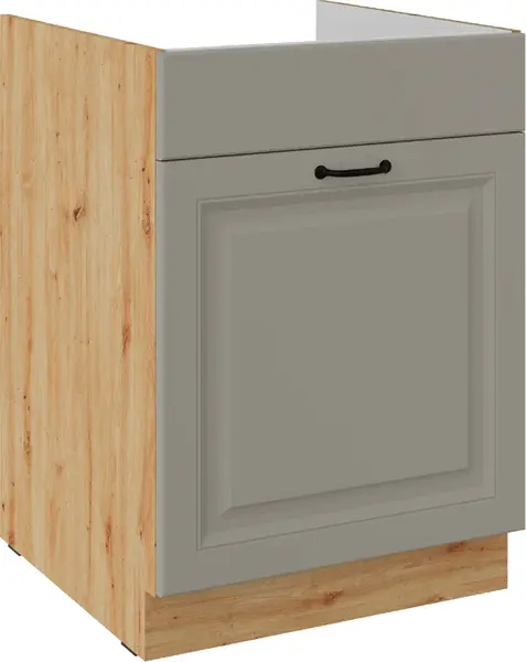 Spodní skříňka pod dřez Stilo 60 ZL 1S BB - Premium Box Barva korpusu: Dub artisan, Barva dvířek: Clay Grey