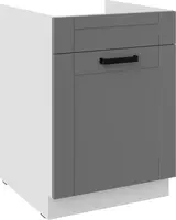 Spodní skříňka pod dřez Luna 60 ZL 1S BB - Premium Box Barva korpusu: Bílá, Barva dvířek: Dust Grey