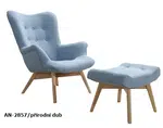 Křeslo Pik 2857 a podnožka Provedení: Pouze křeslo, Nožičky: Wenge, látka: AN 2857