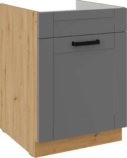 Spodní skříňka pod dřez Luna 60 ZL 1S BB - Premium Box Barva korpusu: Dub artisan, Barva dvířek: Dust Grey