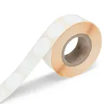 Samolepiace kolieska biele, priemer 25 mm, 1000 ks na rolke