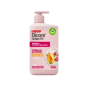 Dicora Urban Fit vitamin C Citrus & Peach sprchový gel citrusy & broskev 825 ml