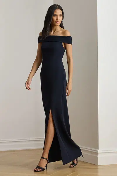Šaty Lauren Ralph Lauren tmavomodrá barva, maxi, přiléhavé, 253982109