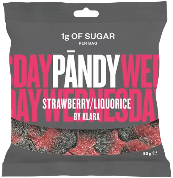 PÄNDY Candy strawberry liquorice 50 g