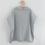 Detské mušelínové pončo New Baby Feeling svetlo sivé 50 cm S, 20C56424