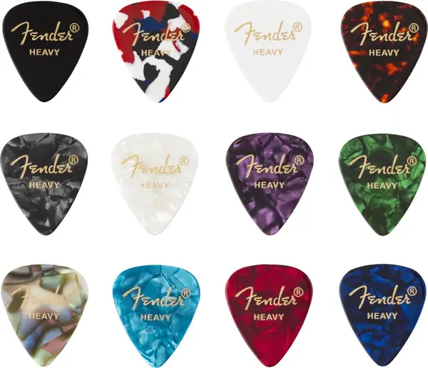 Fender 351 Celluloid Picks Medley Heavy